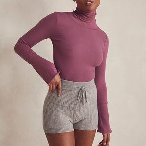 NWOT Pink Free People Sydney Bell Sleeve Layering Turtle Neck (M)